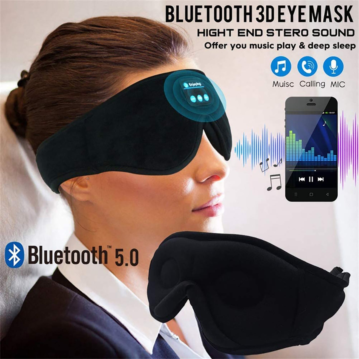SleepMask™ – Bluetooth Music Eye Mask